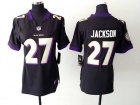 Nike Baltimore Ravens #27 Asa Jackson Black Women Jersey