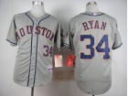 Huston Astros #34 Nolan Ryan Grey Cool Base Jersey