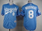 Kansas City Royals #8 Moustakas Blue 1985 Turn Back The Colock Jersey