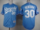 Kansas City Royals #30 Yordano Ventura Blue 1985 Turn Back The Colock Jersey