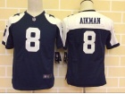 Nike Youth Dallas Cowboys #8 Troy Aikman Blue Thanksgiving Kids Jersey