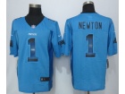 Carolina Panthers #1 Cam Newton Pro Line Blue Fashion Strobe Nike Limited Jersey