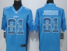 Detroit Lions #81 Calvin Johnson Pro Line Blue Fashion Strobe Nike Limited Jersey