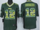 Green Bay Packers #12 Aarron Rodgers Pro Line Green Fashion Strobe Nike Limited Jersey