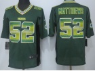 Green Bay Packers #52 Clay Matthews Pro Line Green Fashion Strobe Nike Limited Jersey