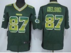 Green Bay Packers #87 Jordy Nelson Pro Line Green Fashion Strobe Nike Limited Jersey