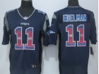 New England Patriots #11 Julian Edelman Pro Line Blue Fashion Strobe Nike Limited Jersey