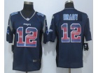 New England Patriots #12 Tom Brady Pro Line Blue Fashion Strobe Nike Limited Jersey