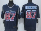 New England Patriots #87 Rob Gronkowski Pro Line Blue Fashion Strobe Nike Limited Jersey