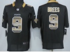 New Orleans Saints #9 Drew Brees Pro Line Black Fashion Strobe Nike Limited Jersey