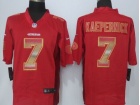 San Francisco 49ers #7 Colin Kaepernick Pro Line Red Fashion Strobe Nike Limited Jersey