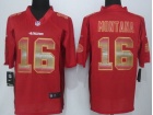 San Francisco 49ers #16 Joe Montana Pro Line Red Fashion Strobe Nike Limited Jersey