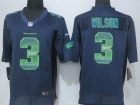 Seattle Seahawks #3 Russell Wilson Pro Line Blue Fashion Strobe Nike Limited Jersey