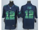 Seattle Seahawks #12 Fan Pro Line Blue Fashion Strobe Nike Limited Jersey