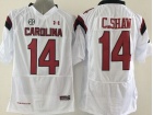 South Carolina Gamecocks #14 Connor Shaw White College 2015 New Style Football Jersey