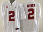 Alabama Crimson Tide #2 Derrick Henry White College Football Jerseys