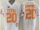 Texas Longhorns #20 Earl Campbell White Colleage Football Jersey