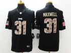 Philadelphia Eagles #31 Byron Maxwell Black Salute to Service Nike Limited Jersey