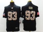 Miami Dolphins #93 Ndamukong Suh Black Salute to Service Nike Limited Jersey