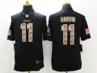 Seattle Seahawks #11 Percy Harvin Black Salute to Service Jersey