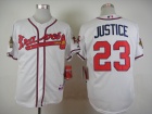 Atlanta Braves #23 David Justice White Cool Base Jerseys