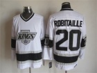 Los Angeles Kings #20 Luc Robitaille White CCM Thorwback Vinatge Jersey