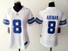 Nike Dallas cowboys #8 Troy Aikman White Women Jersey