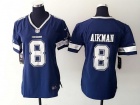 Nike Dallas cowboys #8 Troy Aikman Blue Women Jersey