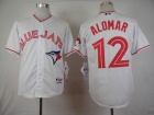 Toronto Blue Jays #12 Roberto Alomar White Canada Day Home Jersey