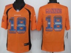 Denver Broncos #18 Peyton Manning Pro Line Orange Fashion Strobe Nike Limited Jersey