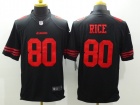 San Francisco 49ers #80 Jerry Rice Black Nike Limited Jersey