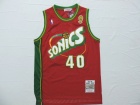 Seattle SuperSonics #40 Kemp Red Hardwood Classic Swingman Jerseys