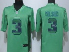 Seattle Seahawks #3 Russell Wilson Pro Line Green Fashion Strobe Nike Limited Jersey