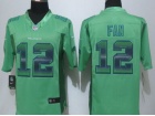 Seattle Seahawks #12 Fan Pro Line Green Fashion Strobe Nike Limited Jersey