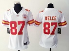 Nike Kansas City Chiefs #87 Travis Kelce White Women Jersey