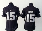 Nike Oakland Raiders #15 Matt Flynn Black Women Jersey