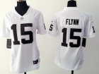 Nike Oakland Raiders #15 Matt Flynn White Women Jersey