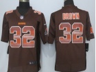 Cleveland Browns #32 Jim Brown Pro Line Brown Fashion Strobe Nike Limited Jersey