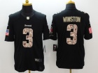 Tampa Bay Buccaneers #3 Jameis Winston Black Salute to Service Nike Game Jerseys