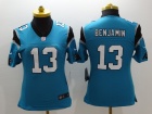 Carolina Panthers #13 Kevin Benjamin Blue Women Limited Jersey