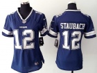 Nike Dallas cowboys #12 Roger Staubach Blue Women Jersey