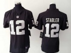 Nike Oakland Raiders #12 Ken Stabler Black Women Jersey