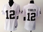 Nike Oakland Raiders #12 Ken Stabler White Women Jersey