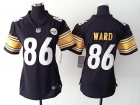 Nike Pittsburgh Steelers #86 Hines Ward Black Women Jersey