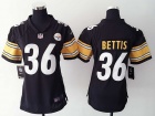 Nike Pittsburgh Steelers #36 Jerome Bettis Black Women Jersey