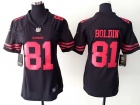 Nike San Francisco 49ers #81 Anquan Boldin Black Women Jerseys