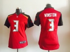 Women Tamp Bay Buccaneers #3 Jameis Winston Red Jerseys