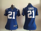 Nike Women Indianapolis Colts #21 Vontae Davis Blue Women Jersey