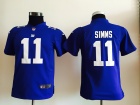 Nike Youth New York Giants #11 Phil Simms Blue Jersey