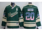 Minnesota Wild #20 Ryan Suter Green USA Flag Fashion Jersey